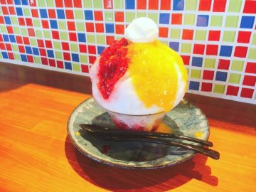 【Polka Dot Cafe (ポルカドットカフェ)】いちごマンゴーティラミスかき氷。真夏のかき氷最強説！