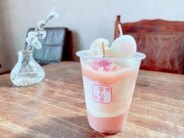 【さくらざか栄心堂安茂里店・cafe hanayori（カフェハナヨリ）】期間限定☆さくらあんのソフトクリーム美味しかったよ！