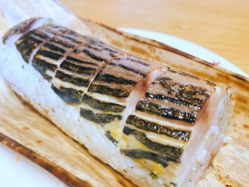 ★長野市宅配テイクアウト特集４２★【うまいもん酒場 ひのえさる】脂乗りバツグンの極上とら鯖を使った、炙り棒寿司が絶品！！